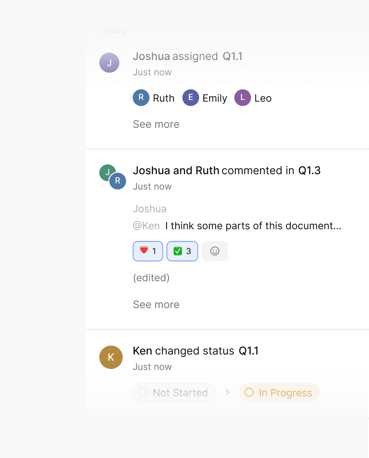 Comments & Assignments